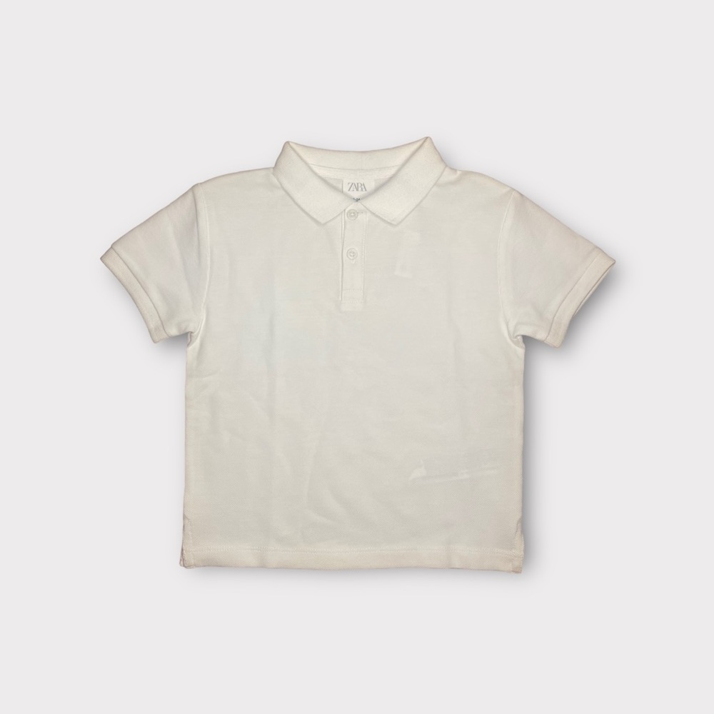 Zara White Polo Top